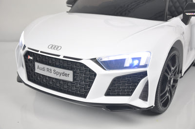 Licensed AUDI R8 Spyder 12V Children’s Ride On Car - MP3 - WHITE