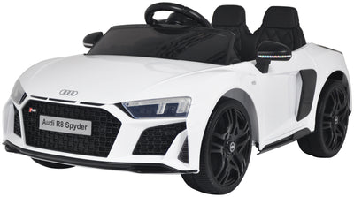 Licensed AUDI R8 Spyder 12V Children’s Ride On Car - MP3 - WHITE
